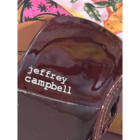 Jeffrey Campbell Fluxx Sandals in Brown Patent 10 With Box Womens Heels - Picture 7 of 14